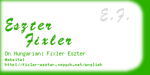 eszter fixler business card